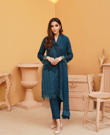 Apatite, three piece Embroided Trouser Shirt